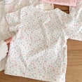 thumbnail image 6 of Amidoa Girls Summer 2 Piece Outfits Floral Print Cotton Short Sleeve and Casual Shorts Kids Clothing Set Multicolor Size 2T Multicolor Size 2T, 6 of 6