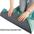 thumbnail image 3 of Teal Gold Marble Pattern Hot Yoga Mat Towel Non Slip for Hot Yoga - Quick-Drying Yoga Mat Cover with 4 Corner Pockets with Travel Bag - Hot Yoga Towel Non Slip Grip Moisture Wicking Sweat 70"x26", 3 of 6