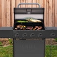 thumbnail image 3 of Expert Grill 4-Burner Propane Gas Grill with Side Burner and Side Table, Graphite, 3 of 14