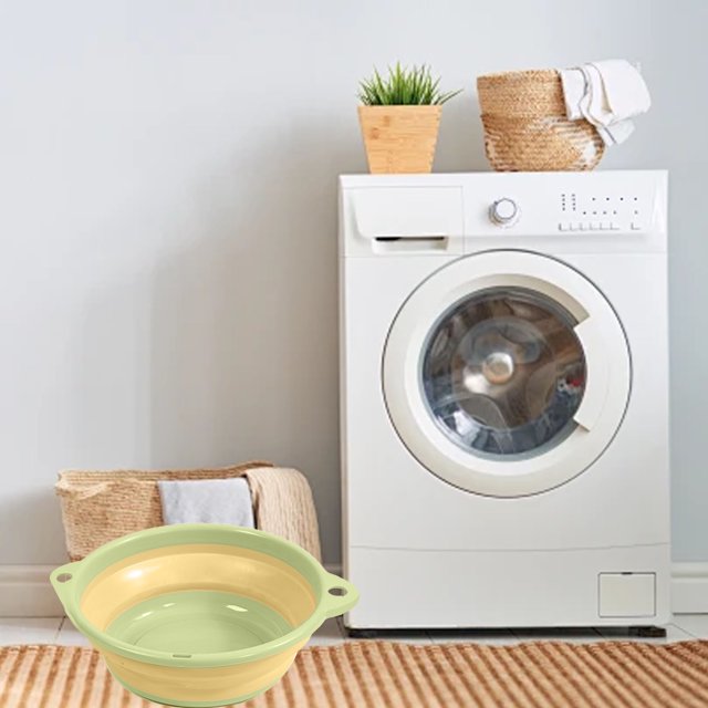 Lavabo Plegable Portátil para Lavado de Bebé, Lavabo Multifuncional Para exteriores, camping, Vieges, Senderismo, Plásstico de Silicona