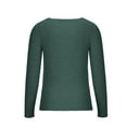 thumbnail image 6 of IROINNID Reduced Womens Sweater V-Neck Pullover Sweater Solid Color Leisure Mid-Length Long Sleeve Knitted Sweater Bottoming Shirt Tops Blouse, 6 of 8