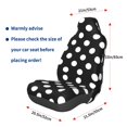 thumbnail image 3 of Balery Black and White Polka Dot Pattern Car Seat Cover - Soft & Breathable Front Premium Covers with Non-Slip Protector Fits Most Automotive, Vans, SUVs, Trucks - 1 Unit, 3 of 5