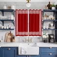 thumbnail image 2 of Curtains 63 Inch Length 2 Panels, Dark Red Greek Key Grommets Window Treatment Curtain, Geometric Greece Ancient Farmhouse Geo Thermal Curtains Drapes for Living Room/Bathroom, 2 of 9