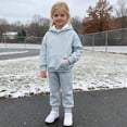 thumbnail image 5 of FAIWAD Boys Girls 2 Piece Outfits Hooded Sweatshirts Jogger Pants Athletic Sweatsuit Sets with Pockets, 5 of 9