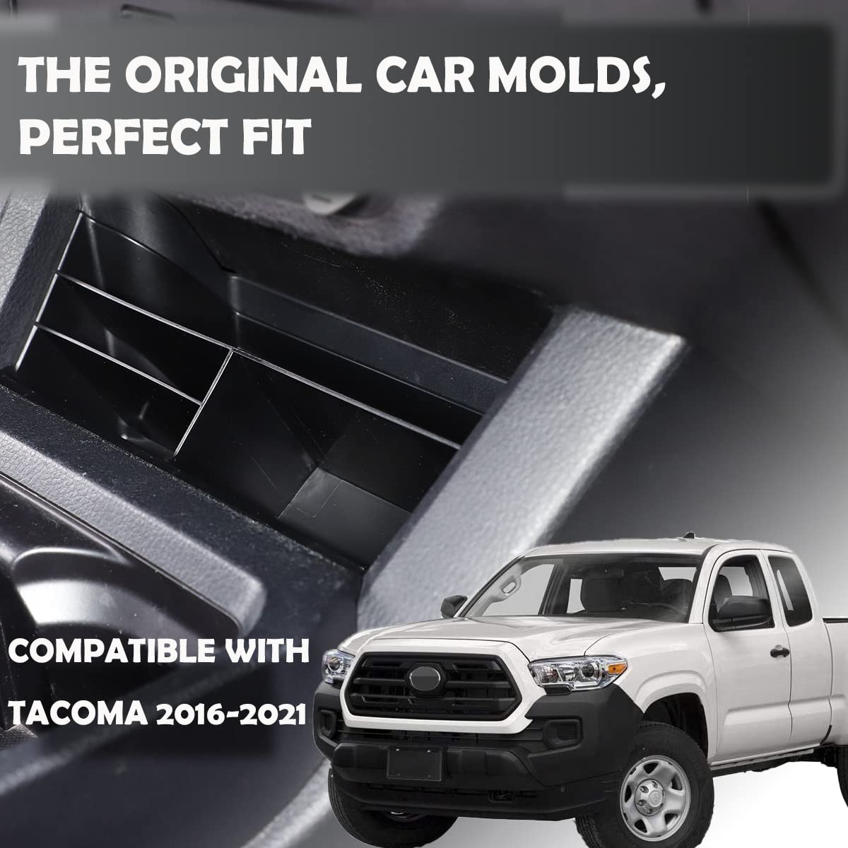 Toyota Tacoma 2016-2022 Armrest Box Privacy Storage – ABS Black – Carworld66