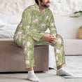 thumbnail image 7 of Sikiie Cute Rabbit And Flower Mens Pajama Set, Soft Warm Long Sleeve Sleepwear, Cozy Button-Down Pjs for Men-Medium, 7 of 7