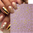 thumbnail image 3 of Pegatinas para decoración de uñas GJJBQTT con forma de corazón, 6 hojas, 3 of 7