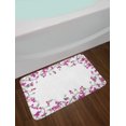 thumbnail image 2 of Flower Bath Mat, Vintage Frame with Ivy Floral Design with Leaves Buds and Branches Retro Print, Non-Slip Plush Mat Bathroom Kitchen Laundry Room Decor, 29.5 X 17.5 Inches, Multicolor, Ambesonne, 2 of 2