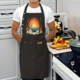 thumbnail image 4 of 2 Pack Adjustable Bib Apron with Sunset Ocean Design & Floral Accents 2 Pockets Perfect for Cooking & Chef Use for Men & Women, 4 of 6