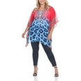 thumbnail image 2 of White Mark Women's Plus Size Animal Print Caftan, 2 of 5