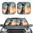 thumbnail image 2 of Gaeub Cloud Border Collie Print 2-Piece Windshield Sun Shade,Foldable Car Front Window Sunshade,for Most Cars SUV Truck,Heat Blocker Visor Protector-Large, 2 of 6