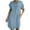 Light Blue, variant on gakvbuo Summer Dresses for Women 2023 Plus Size Dress for Women Sundresses Women'S Dress Short Sleeve Slim Solid Color Loose Thin Denim Dress