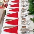 thumbnail image 2 of Mini estante de cubiertos para decoración navideña, soporte para cuchillos, tenedor, sombrero de Navidad, decoración para botella de vino para el hogar, 1/5/10 piezas, 2 of 4