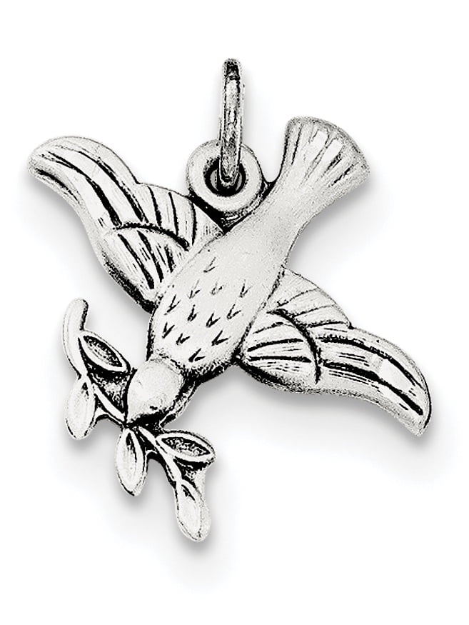 Goldia Sterling Silver Dove Cross Pendant