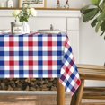 thumbnail image 4 of 4th of July Independence Day Tablecloth 60x102 Inch, Red Blue Buffalo Plaid Table Cover for Party Picnic Dinner Decor, 4 of 6