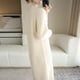 thumbnail image 4 of Vestidos de punto de manga larga para otoño e invierno, suéter recto de cuello alto coreano cálido, vestidos informales hasta la rodilla para mujer, 4 of 5