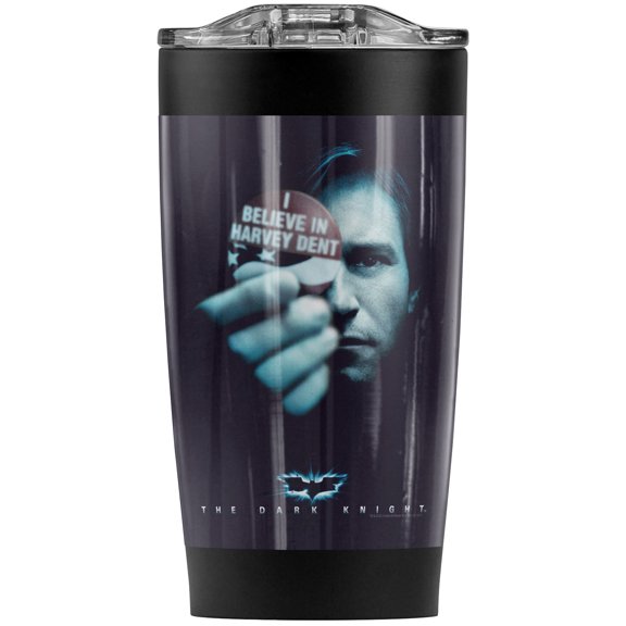 Batman Dark Knight/Harvey Dent Stainless Steel Tumbler 20 oz Coffee Travel Mug/Cup, Vacuum Insulated & Double Wall with Leakproof Sliding Lid | Great for Hot Drinks and Cold Beverages