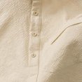 thumbnail image 4 of Miluxas Men's Henley Shirts Clearance Short Sleeve Casual Button Up Basic Pocket Tee Shirts Khaki XXL(XXL), 4 of 8