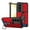 Red, variant on For Samsung Galaxy S25 /S24 Wallet Case with Slide Camera Protector, Credit Card Slot, Ring Sand, Magnetic Car Mount Phone Case Cover Red