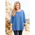 thumbnail image 6 of Roaman's Women's Plus Size Ultimate Three Quarter Sleeve Swing Tee, 6 of 6