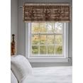 thumbnail image 3 of Texas Star Brown Curtain Valances for Windows, Farmhouse Vintage Wood Grain Kitchen Valance Window Treatment, Light Filtering Block Curtains for Bathroom/Bedroom/Living Room 54'' x 18'', 3 of 9