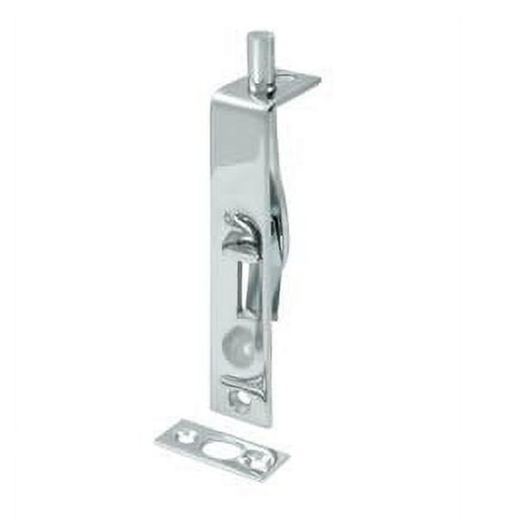 Deltana 4FBS26 4" Flush Bolt; Heavy Duty; Bright Chrome Finish