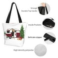 thumbnail image 4 of Disketp Vintage Buffalo Plaid Christmas Camper for Women’s Casual Shoulder Tote Bag Cross-body Handbags for Shopping, Travel and Daily Use, 4 of 6