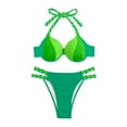 thumbnail image 6 of WREESH Womens Bikini Sets Split Bikini Two-Piece Print Beach Swimsuit Beachwear Bathing Suits Beach Bathing Suit Green, 6 of 6