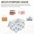 thumbnail image 6 of Yayeee Collapsible Storage Bin with Lid Fabric Closet Decorative Basket with Handles, Blueberry Pancake Pattern, 6 of 7
