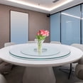 thumbnail image 5 of Miumaeov Round Tempered Glass Table Top 360° Rotating Tempered Glass Turntable Heavy-Duty Load Capacity for Dining Tables Banquets, 5 of 13