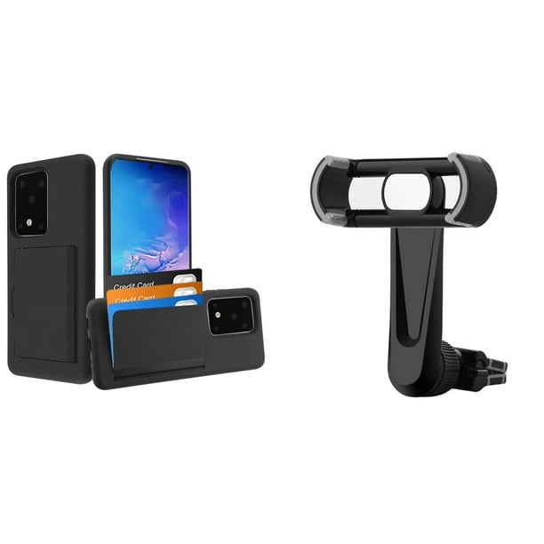 Bemz Pocket Series Wallet Case for Samsung Galaxy S20 Ultra Bundle: 3 Card Storage Slim Hybrid