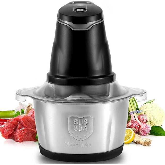 Procesador de alimentos eléctrico Nikou, picadora de carne de 2 l, picadora de verduras, picadora de ajo para cocina doméstica, enchufe de EE. UU.