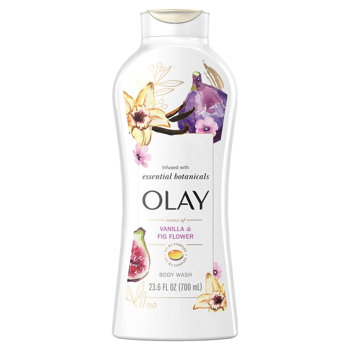 Olay Essential Botanicals Body Wash, 23.6 Fluid Ounce (Pack of 3)