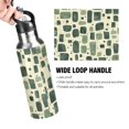 thumbnail image 4 of Yayeee 20oz Insulated Water Bottle Double Wall Stainless Steel with Flip Straw Lid, Green Geometric, 4 of 7