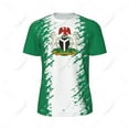 thumbnail image 3 of Exclusive design Nigeria Flag Grain 3D Printed Men For Running Bike Soccer Tennis Fitness Sports tshirt Mesh Fans Short T-shirt, 3 of 9
