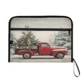 thumbnail image 7 of Accordion File Organizer with Zip Closure 13 Pockets Expanding File Folder Letter A4 Paper Document Organizer for Home Office Vintage Red Truck, 7 of 7