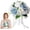 White & Blue, variant on KALAKALA Wedding Bouquets for Bride & Bridesmaid - Realistic Silk Flowers Artificial Roses, 8 Inch Bridesmaid Bouquet for Ceremony, Church, Anniversary, and Home Decoration (White & Blue)