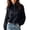 #0208-Black, variant on Zip Up Sweaters for Women Long Sleeve Chunky Knit Sweater Jackets Cropped Cardigans Outerwear Coats with Pockets