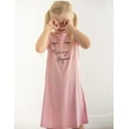 thumbnail image 5 of Oudiya Girls Short Sleeve Nightgowns Soft Print Pajamas Sleepwear Nighties for Kids 4-12, 5 of 9