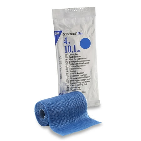 3M Cast Tape Scotchcast Plus 4" X 12 Foot Fiberglass Blue (#82004B, Sold Per Roll)