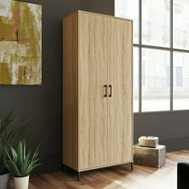 Sauder North Avenue Engineered Wood Storage Cabinet in Charter Oak Finish