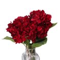 thumbnail image 1 of Unique Bargains Hydrangea Artificial Flowers, 3PCS Faux Hydrangea Flowers Artificial Hydrangeas Fake Silk Faux Flowers, Red, 1 of 5