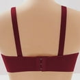 thumbnail image 4 of Amidoa Bras for Older Women Large Bust Full-Figure Wire-Free Red Push-up Solid Bra Brasieres for Womens 40/90, 4 of 6