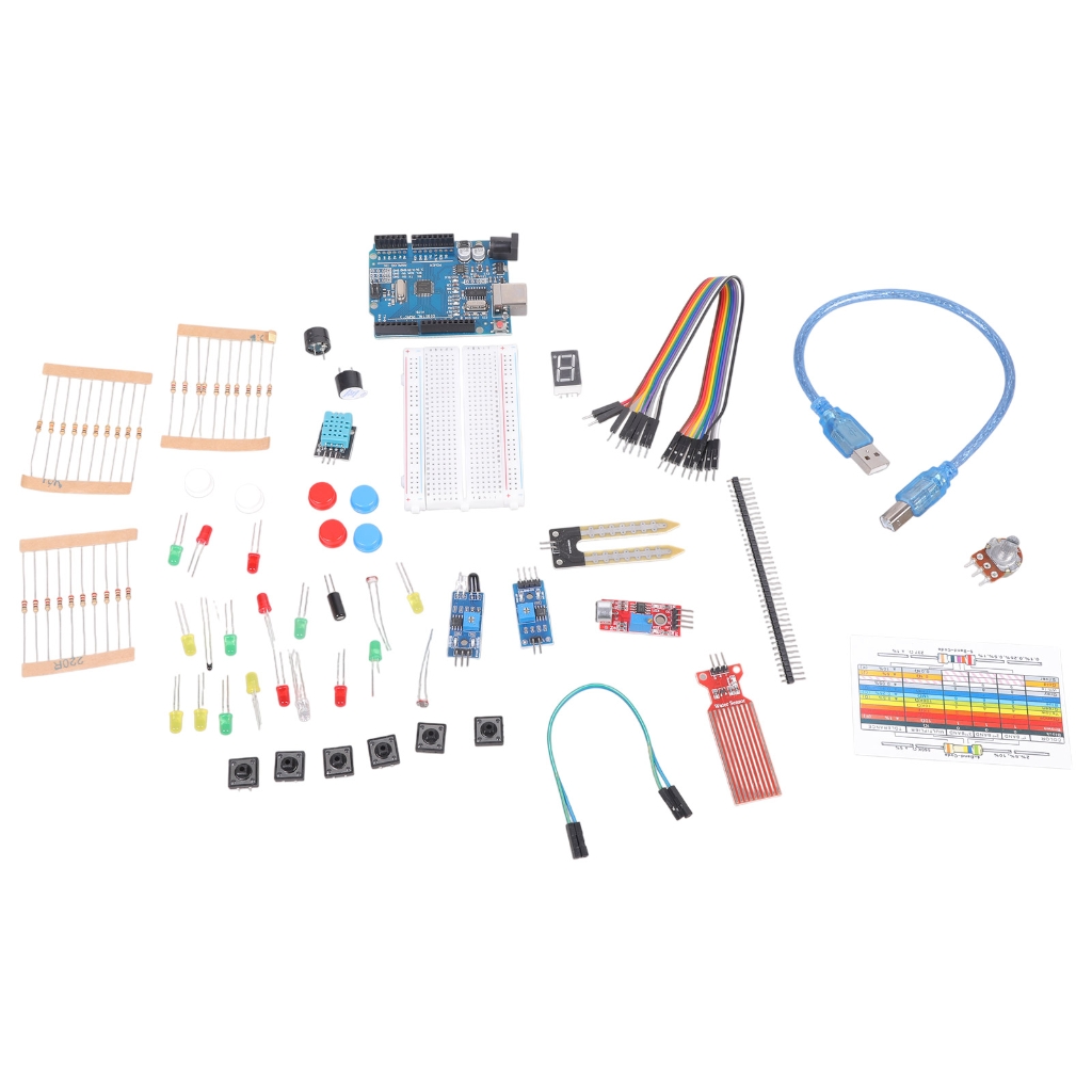 Handy-Portable Resistor for Starter Led Potentiometer Tact-Switch Pin Header Breadboard + Retail Box