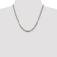 thumbnail image 5 of 925 Sterling Silver Diamond Cut 5.5mm Solid Pavé Curb Link Chain w/ Lobster Clasp - 20", 5 of 5