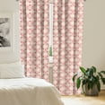 thumbnail image 2 of Ambesonne Pink Window Curtains, Peony Blooms and Berry Twigs, Each 28" W x 84" L, Blush Multicolor, 2 of 4