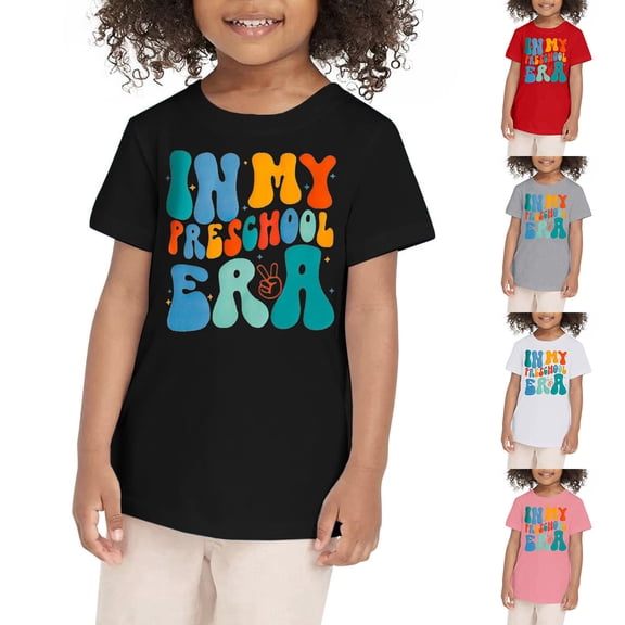 T-Shirts for Boys Girl Summer First Day Of School In My Preschool Kindergarten Kids T Shirts