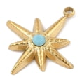 thumbnail image 2 of 304 Stainless Steel Pendants with Rhinestone Star Charms PVD Vacuum Plating Real 18K Gold Plated 20x18x3mm Hole: 1.5mm, 2 of 3