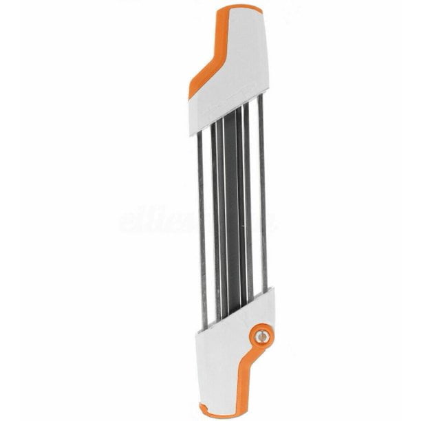 TFixol Chainsaw Chain Sharpener 2 in 1 Easy File Sharpening Grinder Tools for STIHL, File and Depth Gauge File in One Ergonomic Tool (White & Orange)