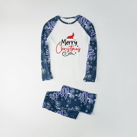 

Blueek Parent-Child Warm Christmas Suit Homewear Pajamas Long-Sleeved Trousers Two-Piece Set( Dad)